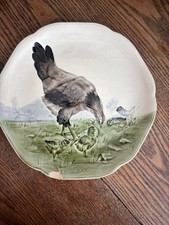 Antique 19th Century French Choisy Le Roi Majolica Hen and Chick picture