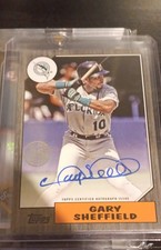2022 Topps Update  1987 Topps Autographs Gary Sheffield #87BA-GS Black /199 (AU) picture