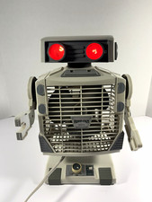 Vintage 1986 Robeson Robo The Fan Robot Desk Fan Light Up Eyes Fully WORKS picture