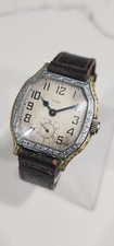 1929 Antique Elgin Tivoli Art Deco Grade 464 15j 3/0 Two Tone Men's 34mm Watch  picture
