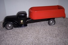Antique 1920s-30s Turner Toys Pressed Steel Dump Truck 22”  Nice picture