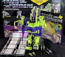 G1 1985 DEVASTATOR • 99% COMPLETE w/CARDBACK & SPECS • VINTAGE G1 TRANSFORMERS picture