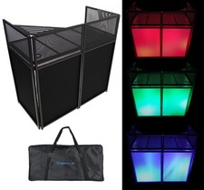 Rockville ROCKBOOTH XL DJ Event Booth Facade w/Built in Table+Travel Bag+Scrims picture