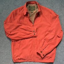 Vintage Orvis Signature Series Jacket Mens M Soft Faux Suede Lined Burnt Orange  picture