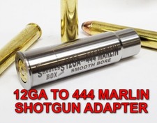 12GA to 444 Marlin Shotgun Adapter - Chamber Reducer - Stainless -  picture