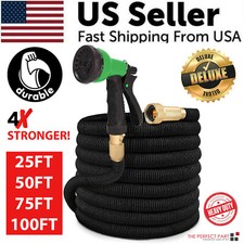 4X Stronger Deluxe Expandable Flexible Garden Hose Water Hose 25, 50, 75, 100FT picture