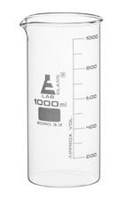 Beaker, 1000ml - Tall Form - Graduated - Borosilicate Glass - Eisco Labs picture