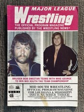 Vintage 1979 Major League Wrestling Mid South Program Bruiser Bob Sweetan #3 picture