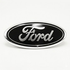 Black & Chrome Front Grille Tailgate 9 inch Oval Emblem For Ford F150 Logo Badge picture