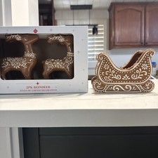 Aldi X Reindeer And Sleigh Set Christmas Decor picture