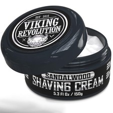 Viking Revolution Shaving Cream for Men - Sandalwood - 5.3 oz picture