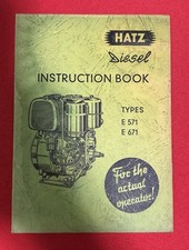 Vintage Hatz Diesel Engine Instruction Book Manual Types E 571 E 671 picture