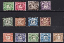 GB Stamps 1937-1952 Postage Due D27/34 MH + D35/39 MNH CV £300 picture
