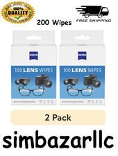 ZEISS Gentle and Thorough Cleaning Eyeglass Lens Cleaner Wipes, 100 Count 2 PACK picture