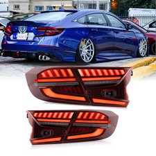 Pair VLAND Red LED Tail Lights Fit For 2018-2022 10th Gen Honda Accord W/Startup picture