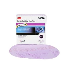 3m 3M-30670 Purple Finishing Film Hookit Disc, 6 In, P800, 50 Discs Per Box picture