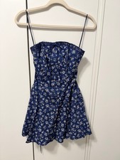 Kimchi Blue Navy Floral Corset Mini Dress XS Worn Once Urban Outfitters picture