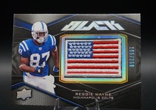 2009 UD Black Reggie Wayne Flag Patch #46 105/250 Indianapolis Colts picture