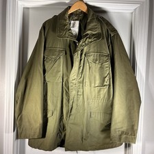 Vintage 60s Vietnam War US Army M-65 Field Jacket OG-107 Mens Size Large Long picture