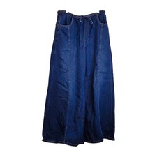 Vintage We The Free M Blue Denim Wide-Leg Jeans High Rise Elastic Waist Pockets picture