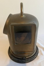 Vintage H Hughes & Son HUSUN Marine Liquid Compass Brass Binnacle c1940 picture
