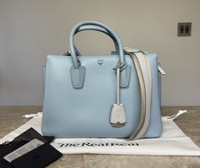 MCM Milla Blue Leather Top Handle Bag picture