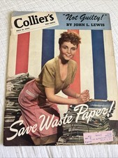 1944 JULY 15 COLLIER'S MAGAZINE Paper Drives Interesting  Articles & Ads picture