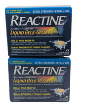 2x Reactine Extra Strength 25 Tablets 24 Hour Allergy Relief Medicine total 50 picture