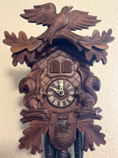 STUNNING LARGE WORKING VINTAGE GERMAN SQUIRRELS EDELWEISS MUSICAL CUCKOO CLOCK picture