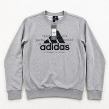 NWT adidas Originals Three Stripe Life Sweatshirt Mens XS Japan JASPO Gray picture