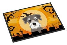 Caroline's Treasures BB1764JMAT Halloween Schnauzer Doormat 24x36 Indoor picture