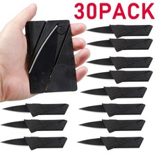 30PACK Folding Credit Card Knives Ultra-Thin Wallet Pocket Survival Micro Knife picture