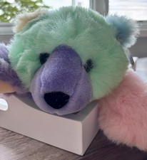 VHTF Vintage 1998 Swibco Sherbert Bear Plush Pastel Colorblock Large 17