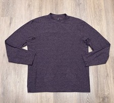 Lululemon Shirt Mens Large Rulu Mock Neck Long Sleeve Heathered Arctic Plum picture