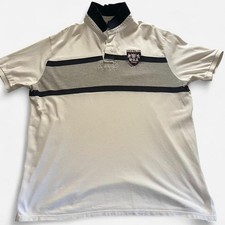 Polo by Ralph Lauren Crest Rugby Polo Shirt XL White Navy PRL Patch picture