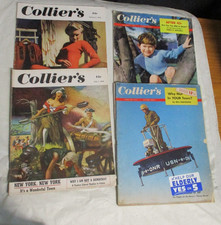 4 Vintage Collier’s Magazines 1950/1955 Advertisements Fashion History picture