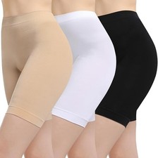 3 PACKS  Women Seamless Slip Shorts Anti Chafing High Waist Under Dress New picture