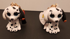 2 Ty Mini Boos FETCH the Dalmatian Collectible Clip Clasp Closure w/tassel 2