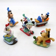 Set of 5 Walt Disney Productions WDP & Enesco Mickey Daisy Pluto Goofy Figurines picture