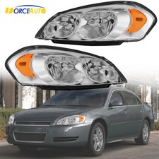 Box(2) Chrome Amber Corner Headlights For Chevy 06-13 Impala 2006-07 Monte Carlo picture