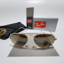 Ray-Ban RB3025 Aviator Pilot Sunglasses Gold Frame Gradient Brown Lens 58-14 mm picture