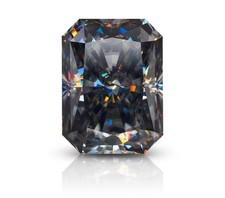 3 Ct Dark Gray Color VVS1 Clarity Premium Diamond 8X10 mm Radiant Cut Gemstone picture