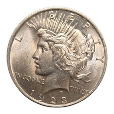 Flashy 1923 P US Peace Dollar Silver Coin BU Uncirculated Philadelphia Mint picture