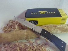 Buck 110 Folding Pocketknife Black Handle Steel Blade Lockback w/ Sheath & Box picture