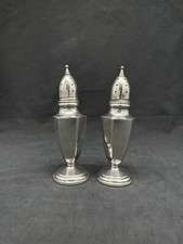 VINTAGE MUECK CARY STERLING SILVER SALT & PEPPER SHAKER SET, 72 grams picture