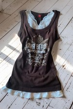 Vintage Esprit Tank Top Java Beach Coffee House Brown Boho Y2K Size S/M Grunge picture
