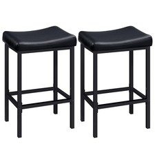 HOOBRO Bar Stools, Set of 2 Bar Chairs, Counter Height Stools, Saddle Barstoo... picture