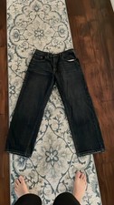 J.Crew Men’s Bowery Straight Fit Dark Wash Blue Denim Jeans Cotton 5-Pocket picture