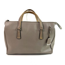 Tumi Sinclair Elaine Brief 79330 Leather Business Tote Laptop Bag Taupe Shoulder picture