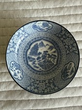 Vintage Japanese Arita Blue And White Porcelain Landscape picture